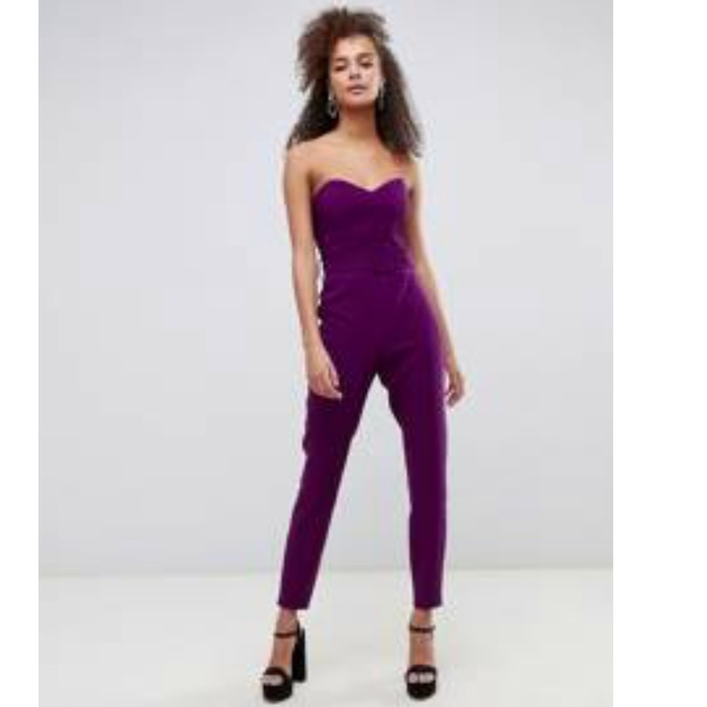 Purple jumpsuit with belt. NWT